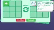 Frost Fury can't be bought, but still traded. (Image via Roblox Corporation)